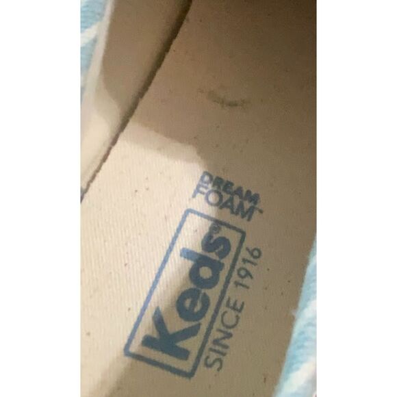 Keds Kickstart Pennant Blue Stripe Baseball Stitch Sneakers 9.5* - Picture 5 of 10